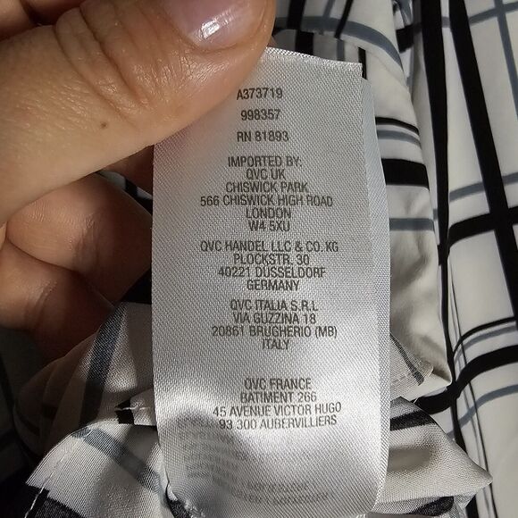 Susan Graver Women's Blouse Top Size XS Printed Woven Button Front Tunic Plaid - Picture 5 of 7